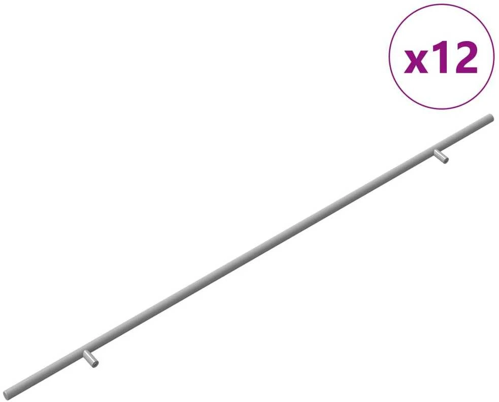 Spintelės rankena 12 vnt. Sidabro 800 mm Nerūdijantis Plienas