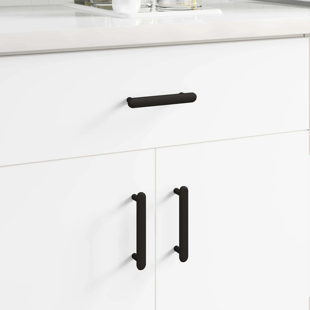 Spintelės rankena 12 vnt. Juoda 121 x 16.6 x 28.3 mm Geležis
