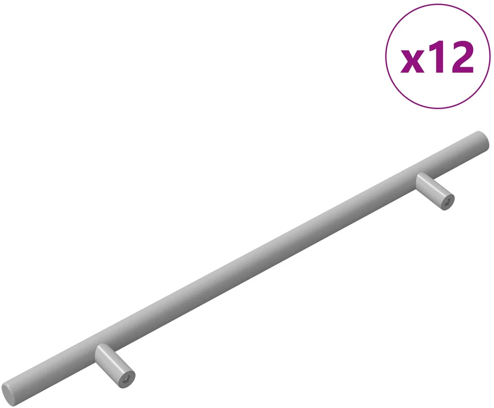 Spintelės rankena 12 vnt. Sidabro 300 mm Nerūdijantis Plienas
