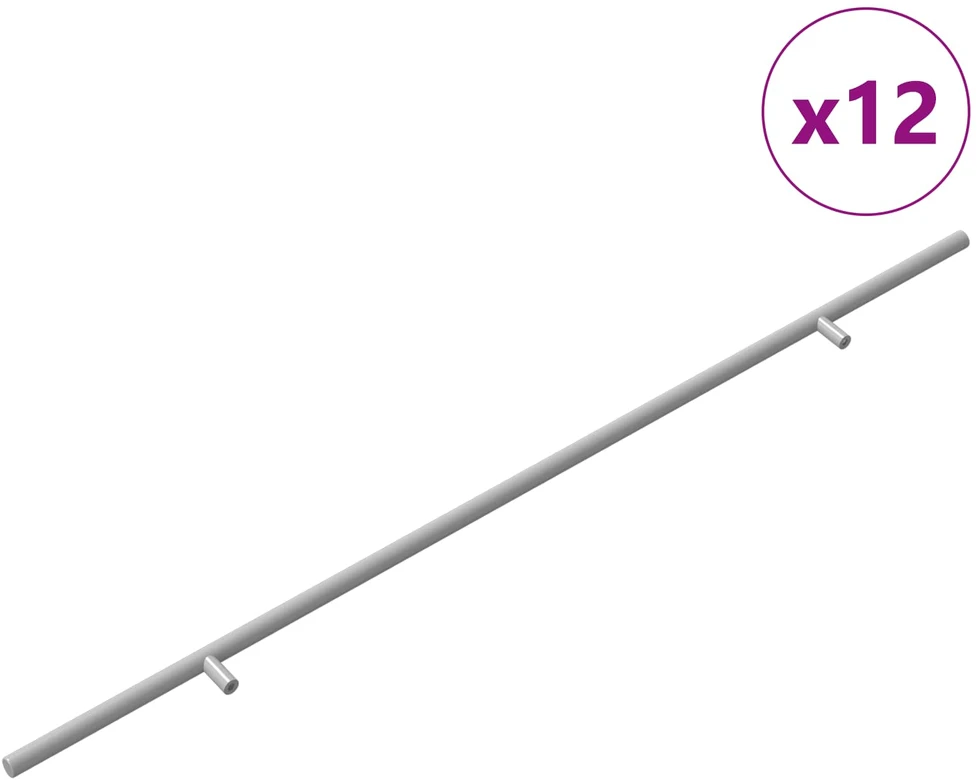 Spintelės rankena 12 vnt. Sidabro 700 mm Nerūdijantis Plienas