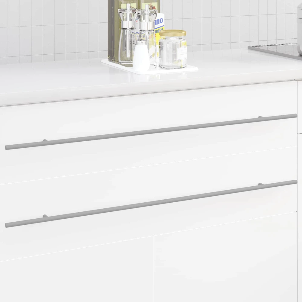 Spintelės rankena 12 vnt. Sidabro 900 mm Nerūdijantis Plienas