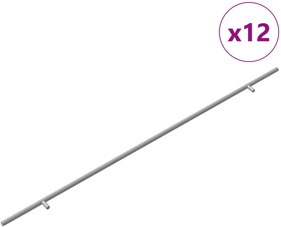 Spintelės rankena 12 vnt. Sidabro 900 mm Nerūdijantis Plienas