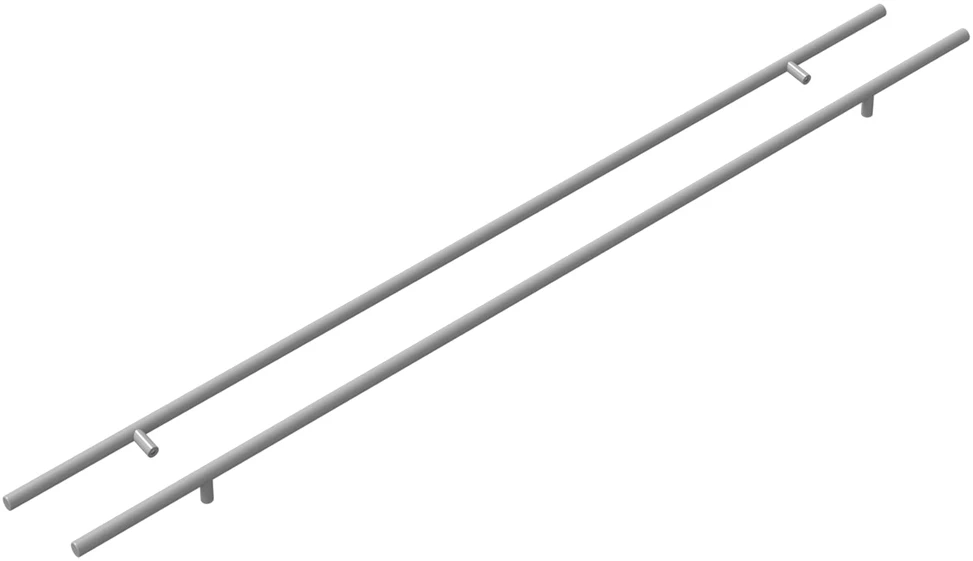Spintelės rankena 2 vnt. Sidabro 900 mm Nerūdijantis Plienas