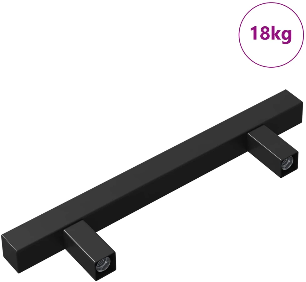 Spintelės rankena 420 vnt. Juoda 150 x 12,3 x 35,2 mm