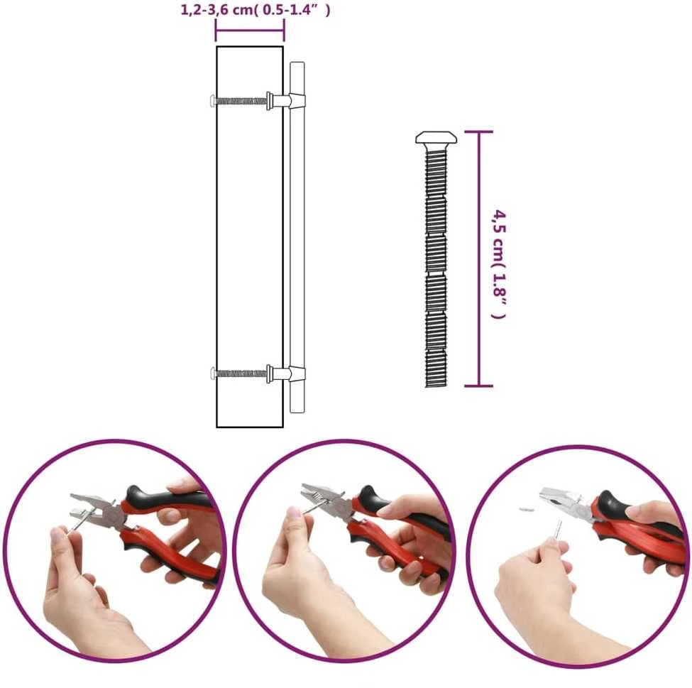 Spintelės rankenėlės, 20vnt., bronzinės, nerūdijantis plienas