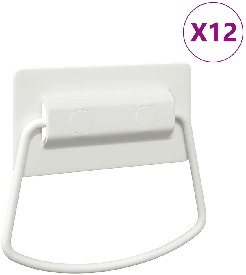 Spintelės Rankenos 12 vnt. Balta 85 x 45 mm Metalas