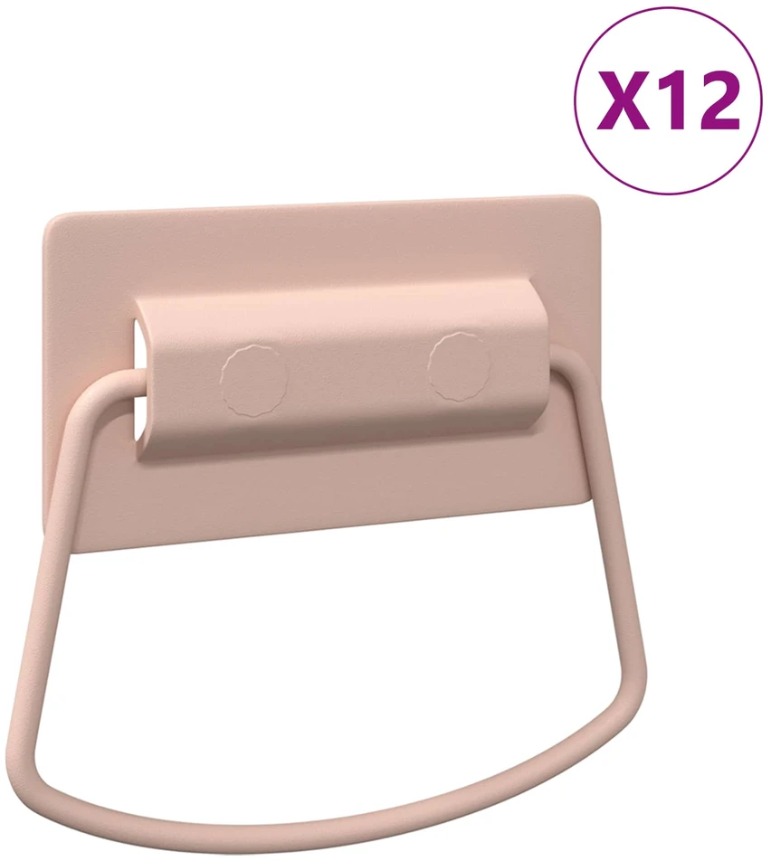 Spintelės Rankenos 12 vnt. Rožinė 85 x 45 mm Metalas