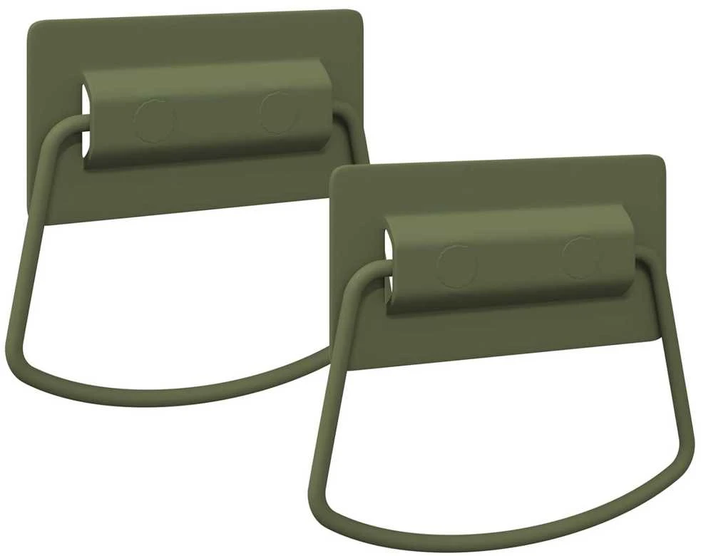 Spintelės Rankenos 2 vnt. Alyvuogių žalia 85 x 45 mm Metalas
