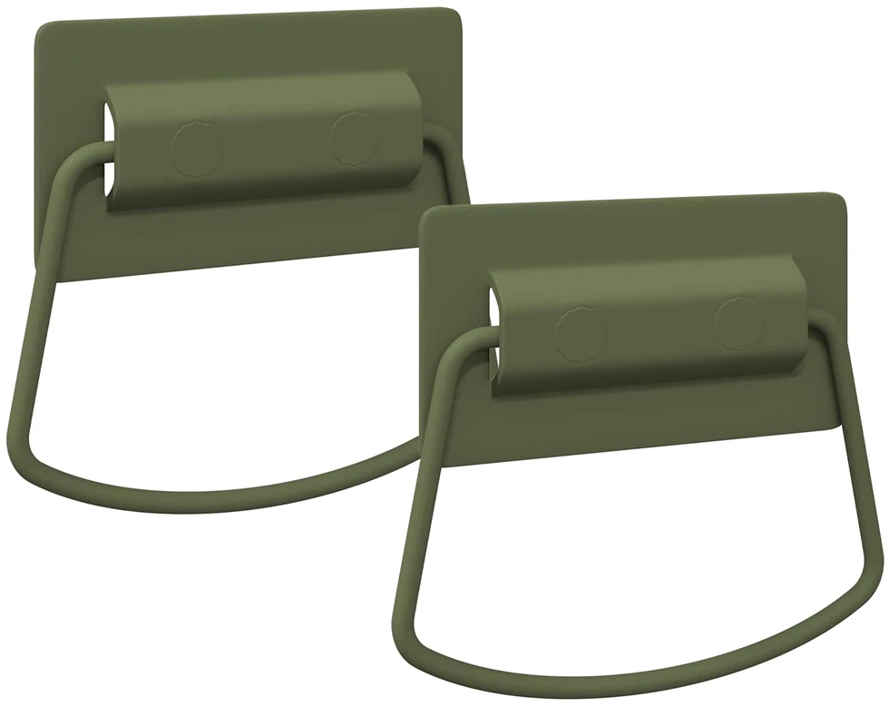 Spintelės Rankenos 2 vnt. Alyvuogių žalia 85 x 45 mm Metalas