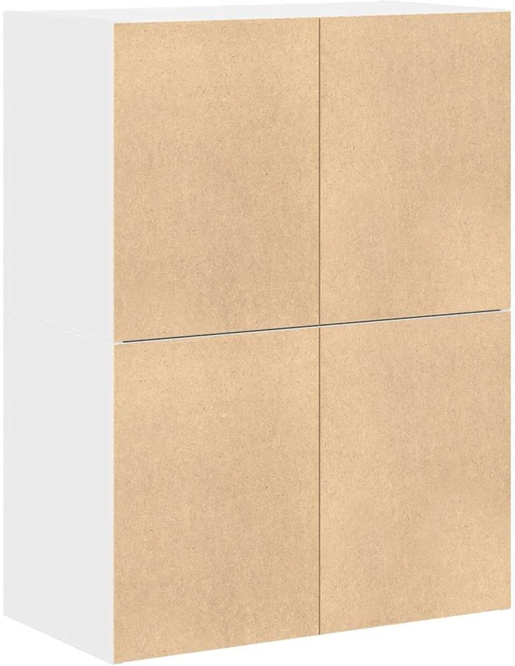 Spintelės su 4 stalčiais, 2 vnt., baltos, 60x31x40 cm, mediena