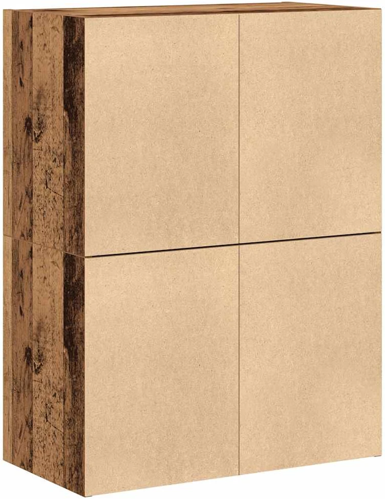 Spintelės su 4 stalčiais, 2 vnt., medienos, 60x31x40cm, mediena