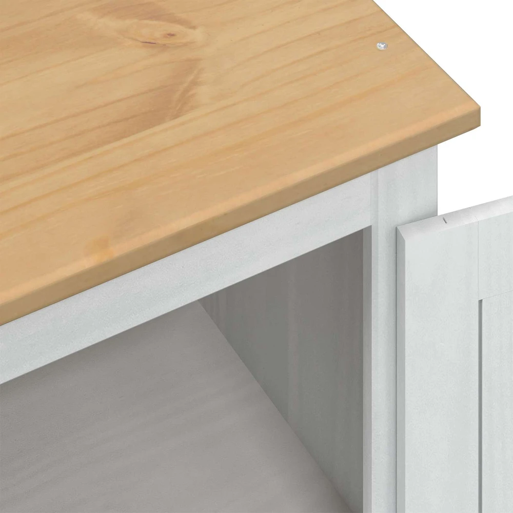 Spintos Balta 55 x 38 x 170 cm Kietos pušies mediena