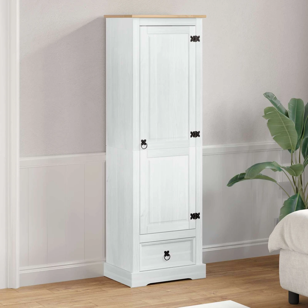 Spintos Balta 55 x 38 x 170 cm Kietos pušies mediena