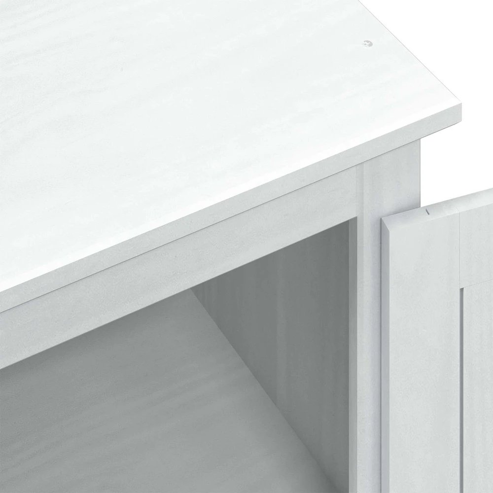 Spintos Balta 55 x 50 x 170 cm Kietos pušies mediena