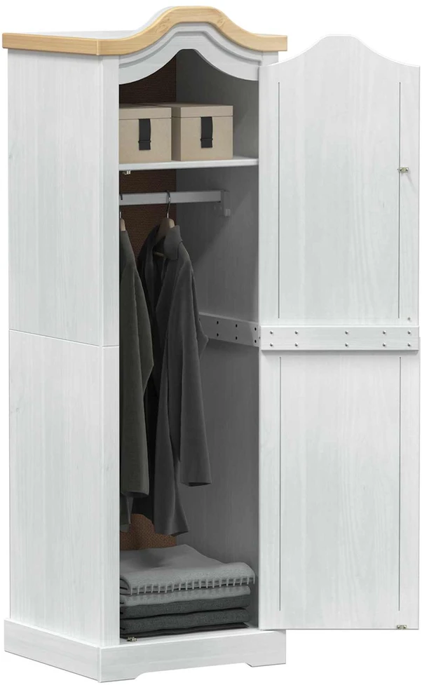 Spintos Balta 55 x 52 x 170 cm Kietos pušies mediena
