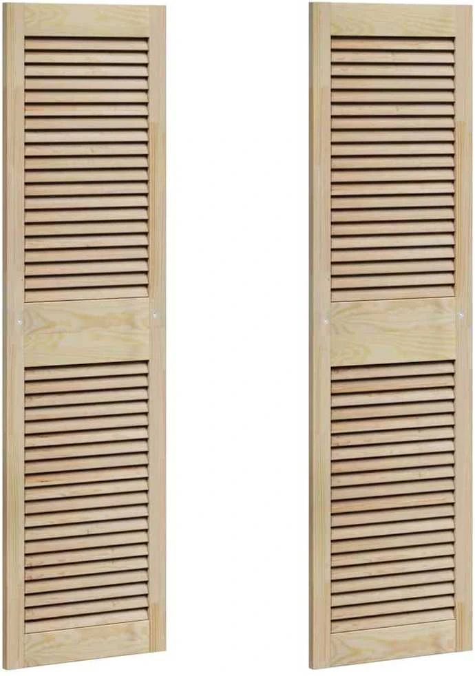 Spintelės durys su durimis 2 vnt. Natūrali 140,5 x 39,5 cm