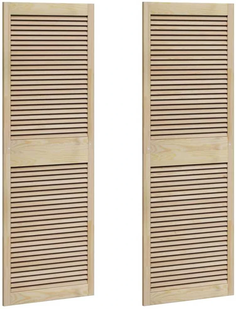 Spintelės durys su durimis 2 vnt. Natūrali 170 x 59,5 cm