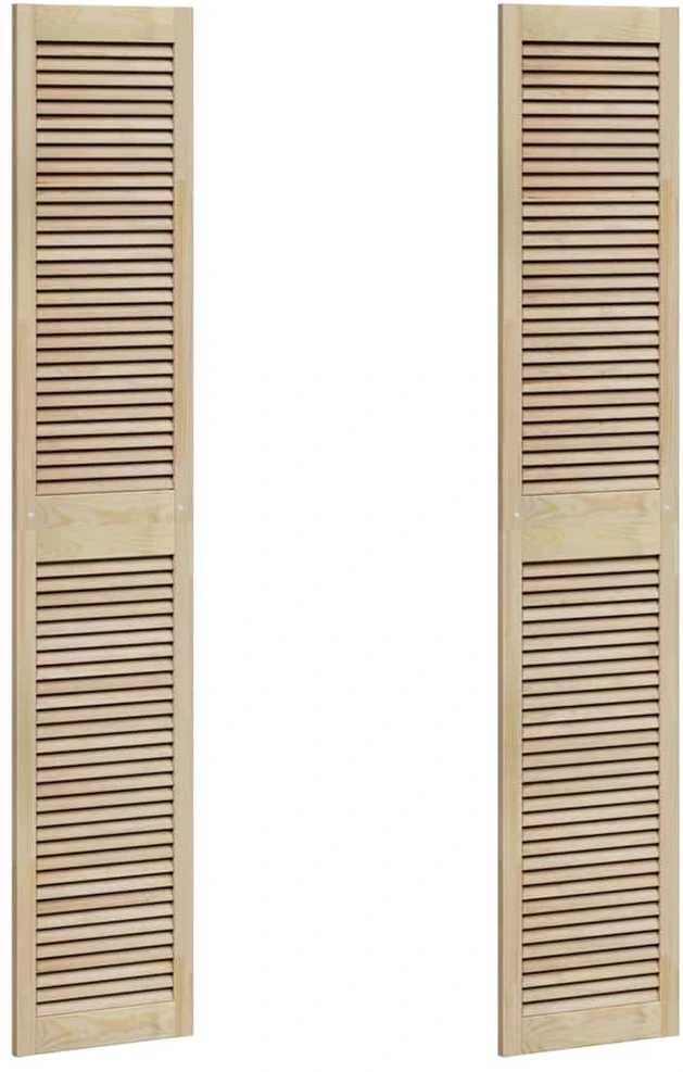 Spintelės durys su durimis 2 vnt. Natūrali 201 x 39,5 cm