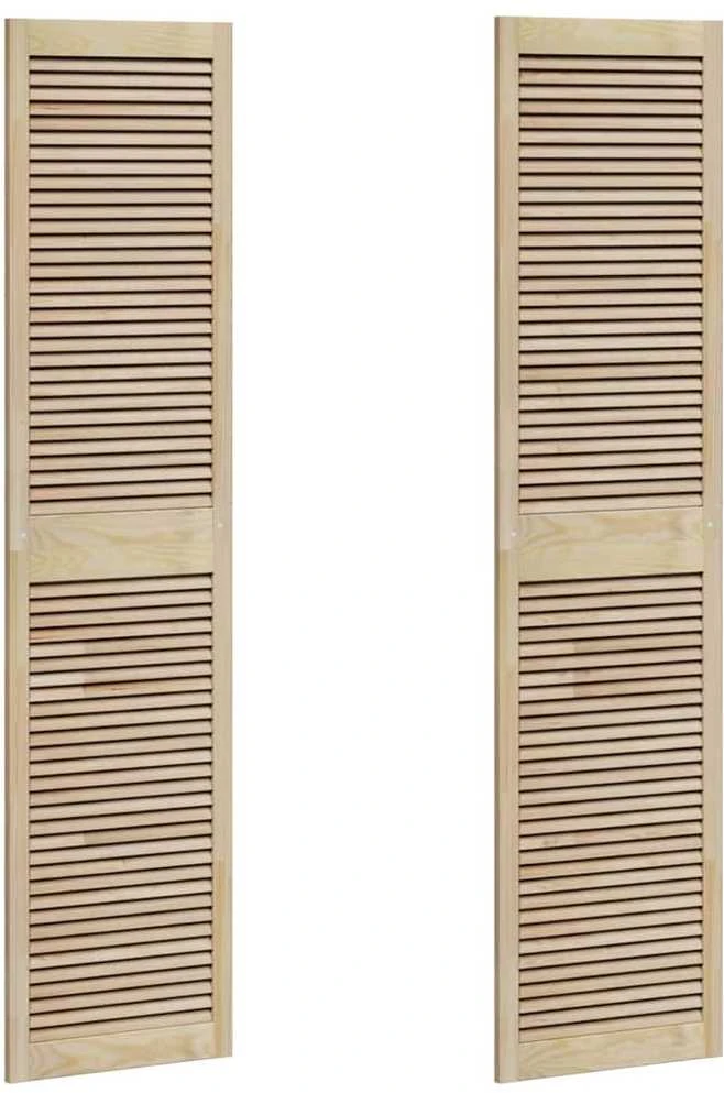 Spintelės durys su durimis 2 vnt. Natūrali 201 x 49,5 cm
