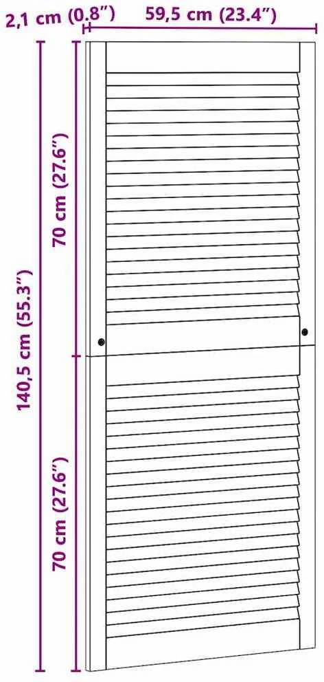 Spintelės durys 4 vnt. Natūrali 140,5 x 2,1 x 59,5 cm