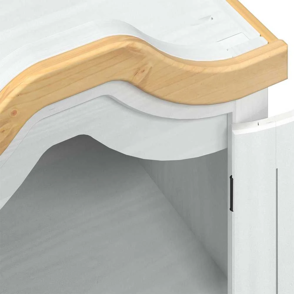 Spintos Balta 55 x 52 x 170 cm Kietos pušies mediena