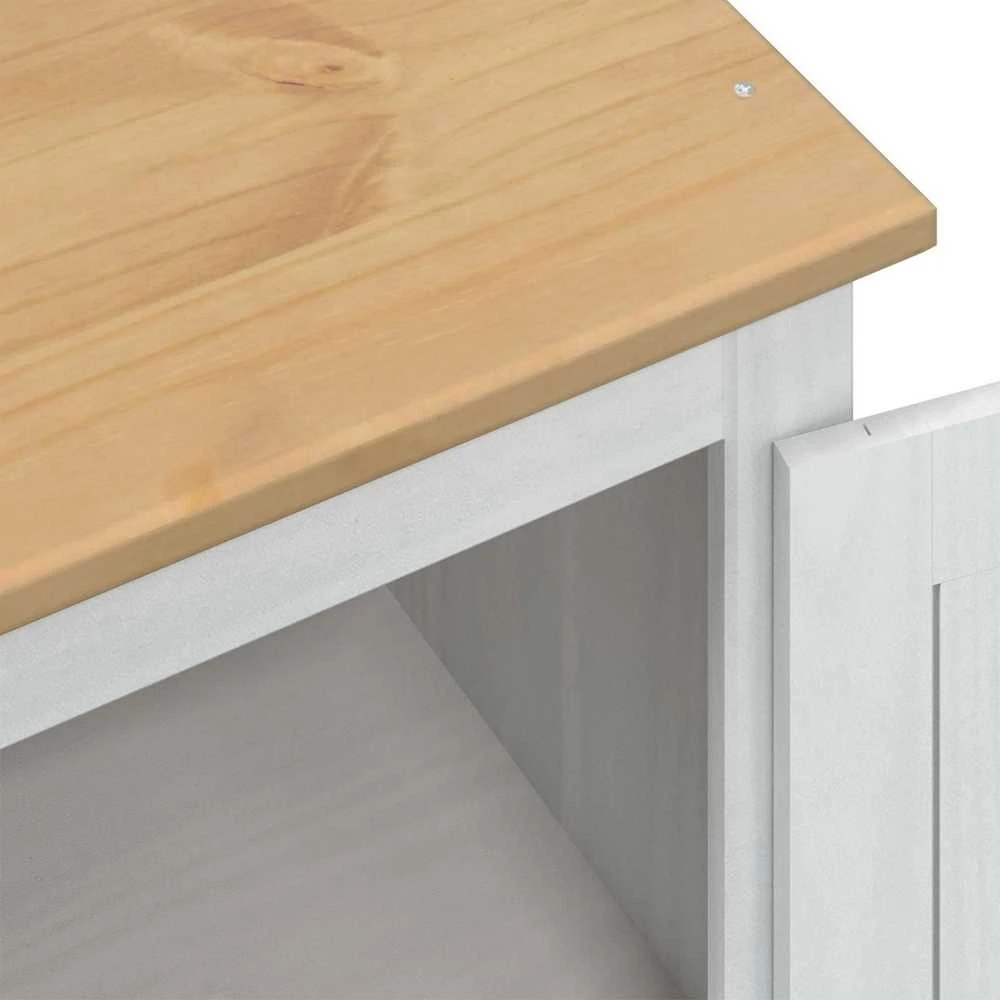Spintos Balta 76 x 50 x 170 cm Kietos pušies mediena