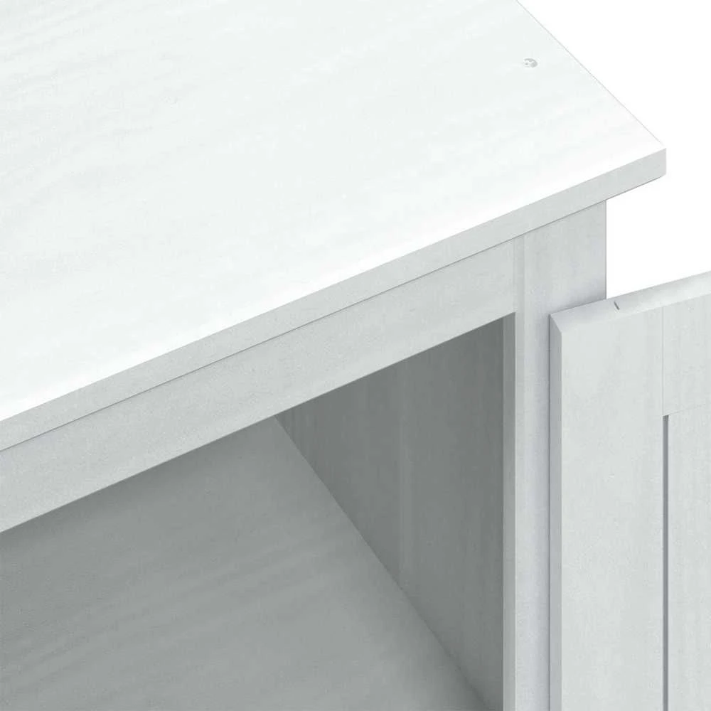 Spintos Balta 55 x 50 x 170 cm Kietos pušies mediena