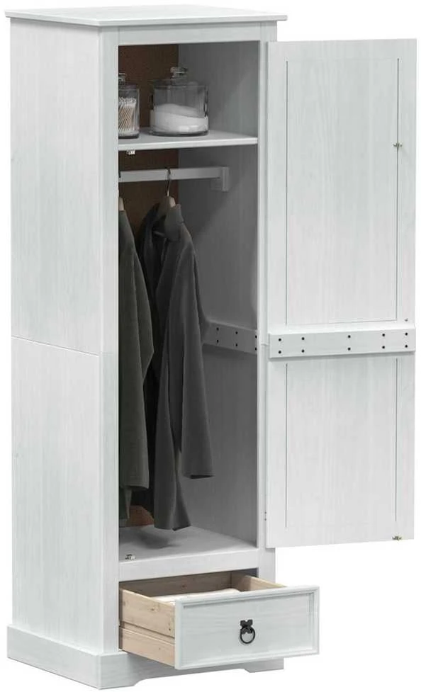Spintos Balta 55 x 50 x 170 cm Kietos pušies mediena