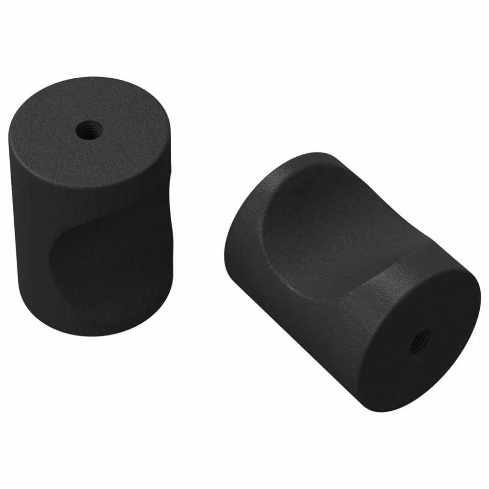 Spintų rankenėlės 2 vnt. Juoda M4 x 12 mm Geležis