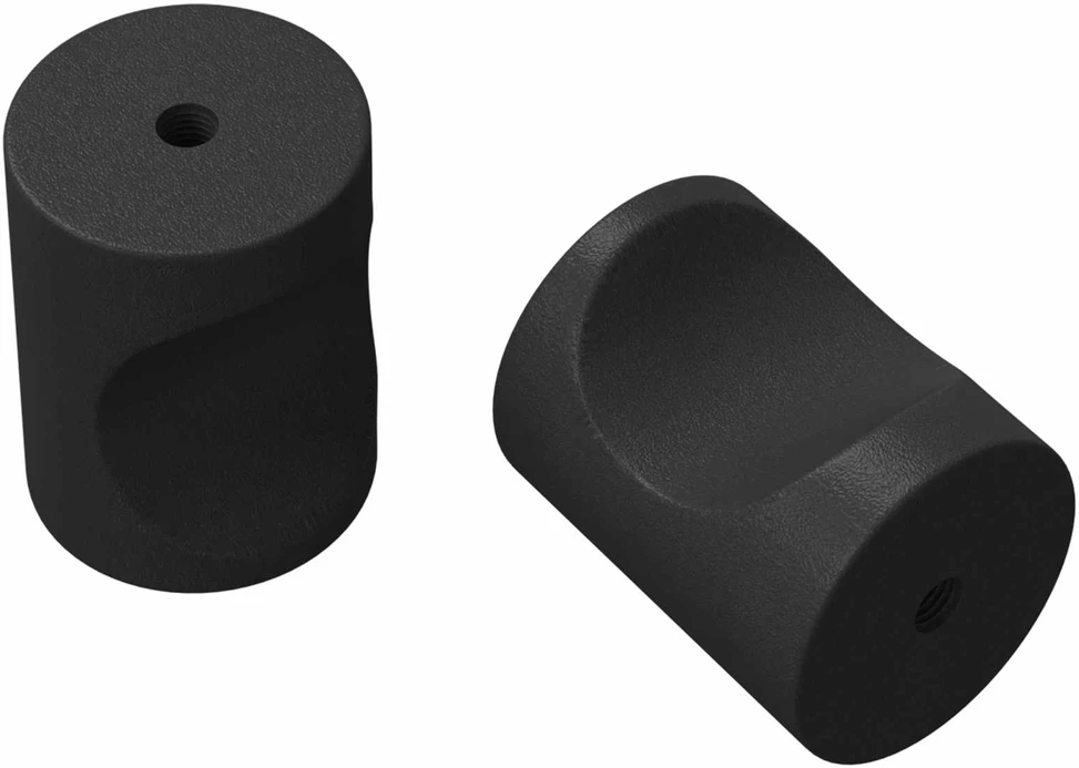 Spintų rankenėlės 2 vnt. Juoda M4 x 12 mm Geležis