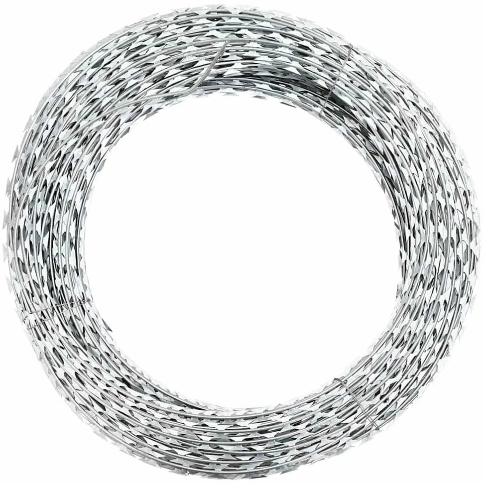 Spiralinės pjaunančios vielos Concertina ritinys, plienas, 60m