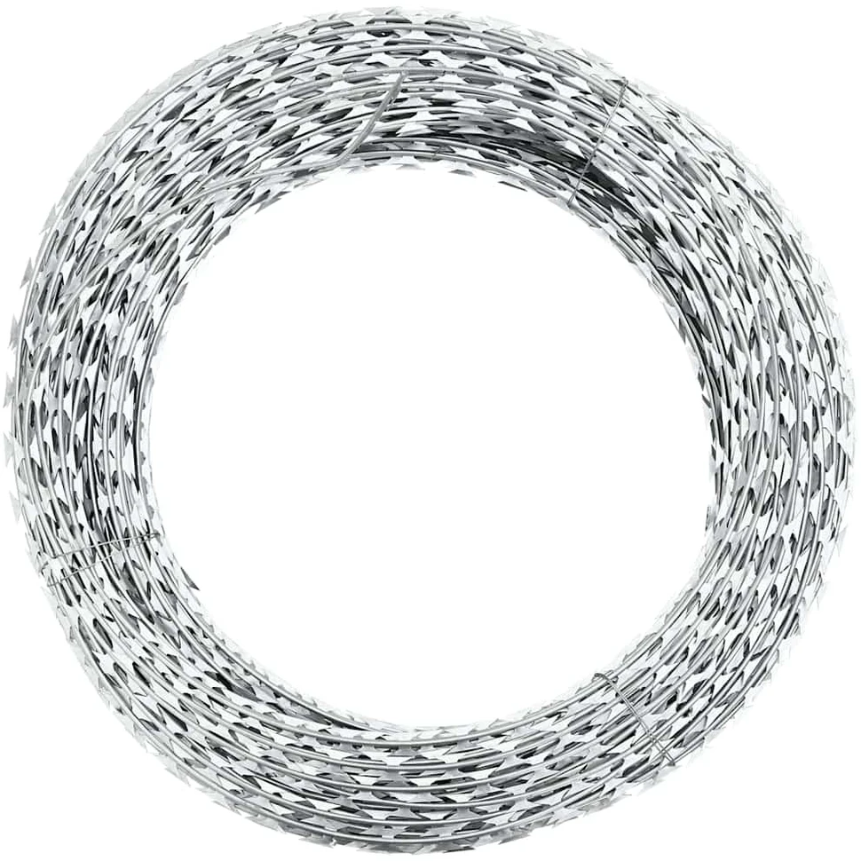 Spiralinės pjaunančios vielos Concertina ritinys, plienas, 100m