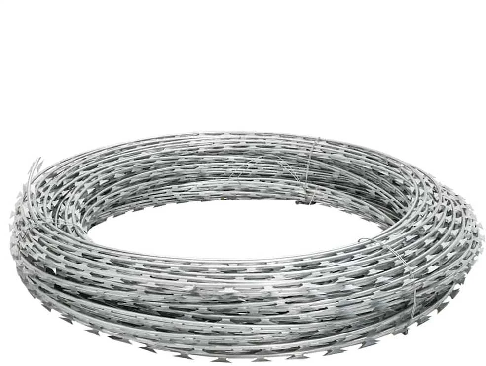 Spiralinės pjaunančios vielos Concertina ritinys, plienas, 100m
