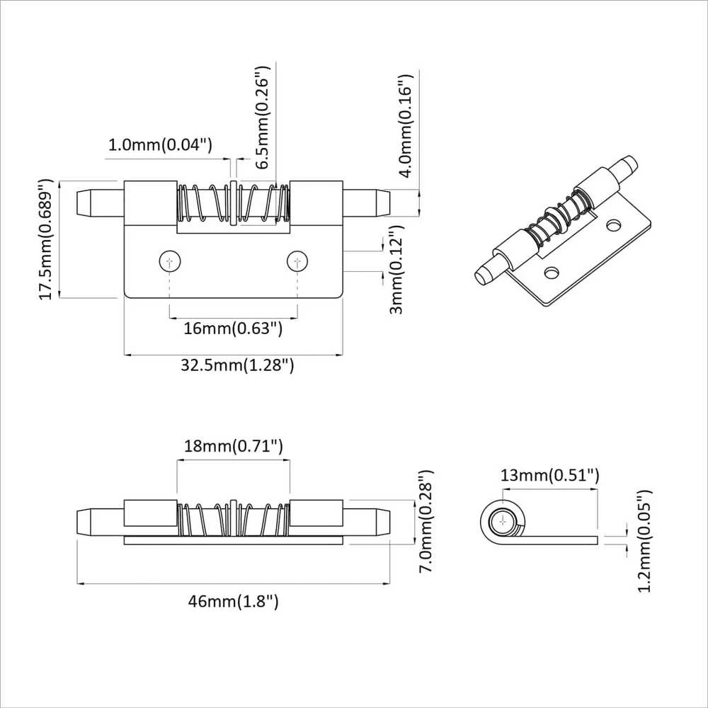 Spyna 2 vnt. Sidabrinė 46 x 17 x 1,2 mm Plienas