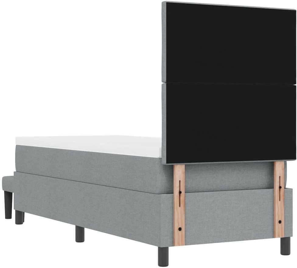 Kiemas lova su galvūgalio Šviesiai pilka 80 x 200 cm audinys