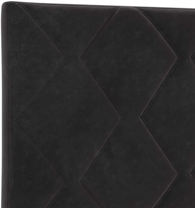 Spyruoklinė lova su čiužiniu Juoda 100 x 200 cm Aksomas