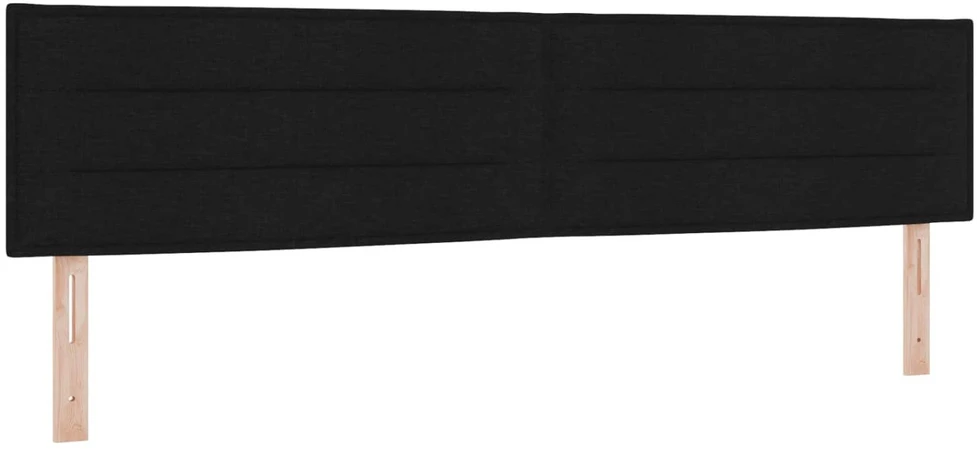 Spyruoklinė lova su čiužiniu Juoda 200 x 200 cm Audinys