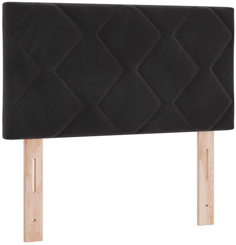 Spyruoklinė lova su čiužiniu Juoda 80 x 200 cm Aksomas