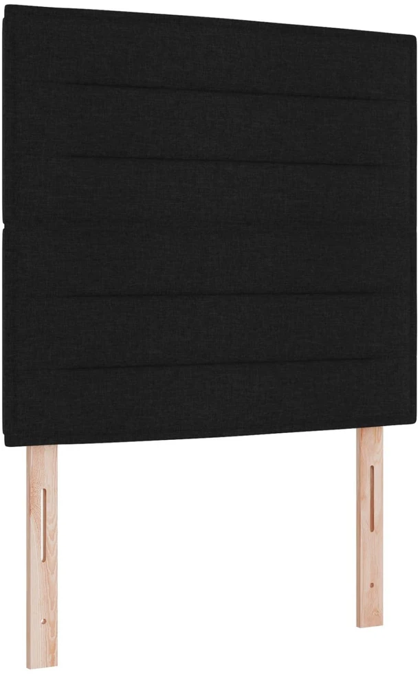 Spyruoklinė lova su čiužiniu Juoda 90 x 200 cm Audinys