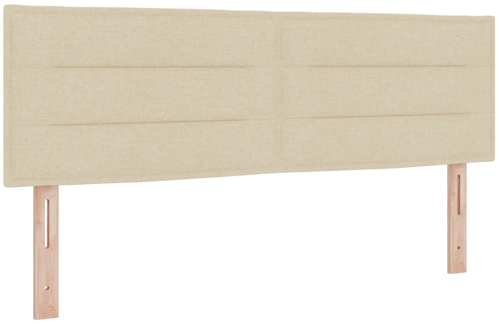Spyruoklinė lova su čiužiniu Kreminė 160 x 200 cm Audinys