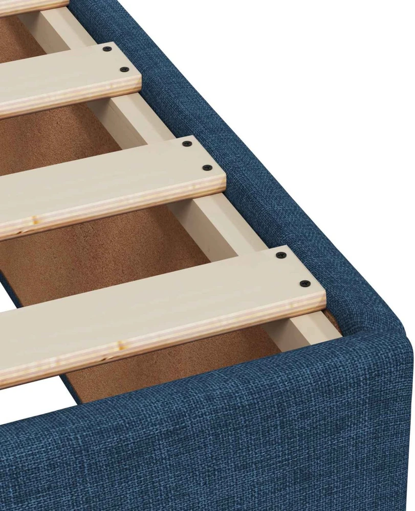 Spyruoklinė lova su čiužiniu Mėlyna 100 x 200 cm Audinys