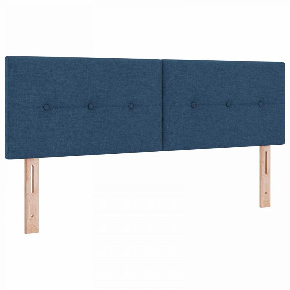 Spyruoklinė lova su čiužiniu Mėlyna 140 x 200 cm Audinys