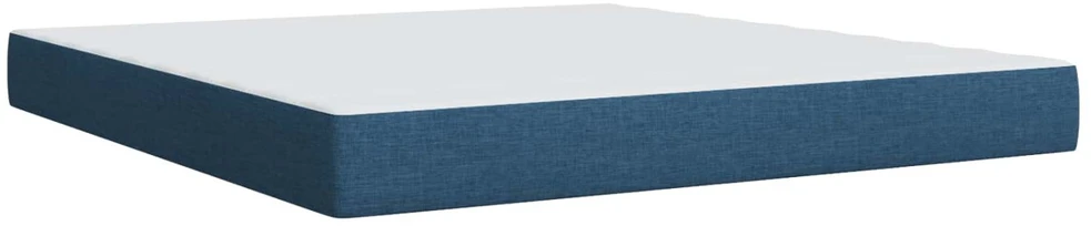 Spyruoklinė lova su čiužiniu Mėlyna 180 x 200 cm Audinys