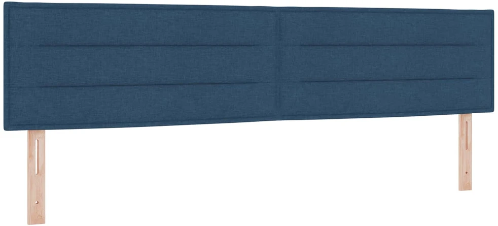 Spyruoklinė lova su čiužiniu Mėlyna 200 x 200 cm Audinys