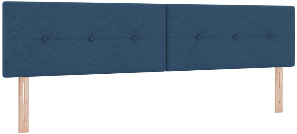 Spyruoklinė lova su čiužiniu Mėlyna 200 x 200 cm Audinys