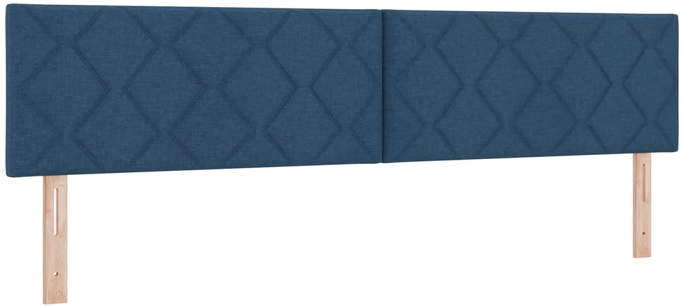 Spyruoklinė lova su čiužiniu Mėlyna 200 x 200 cm Audinys