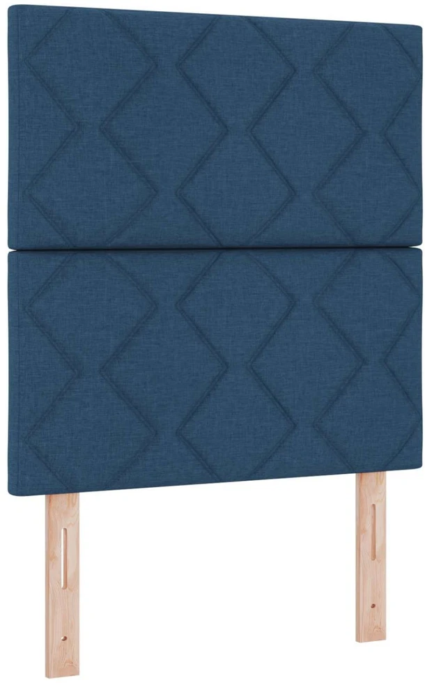 Spyruoklinė lova su čiužiniu Mėlyna 80 x 200 cm Audinys