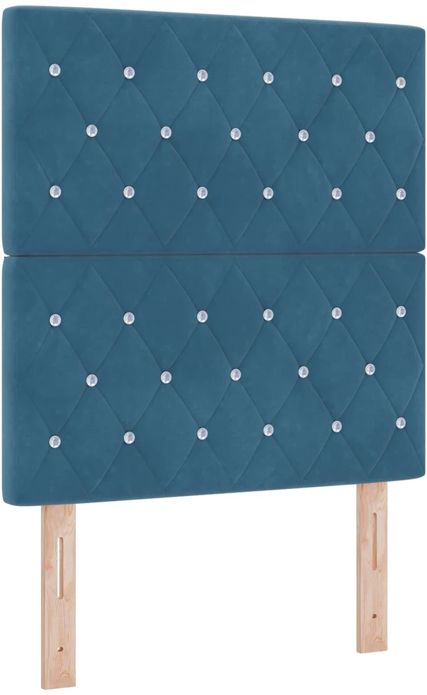 Spyruoklinė lova su čiužiniu Mėlyna 80 x 200 cm Aksomas