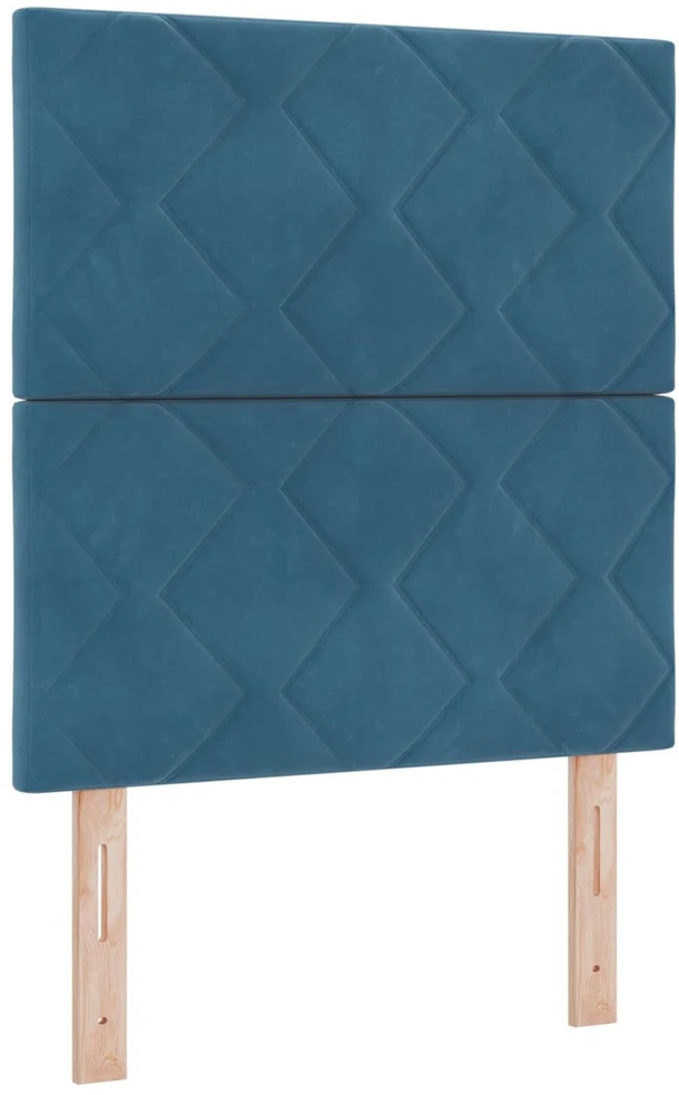 Spyruoklinė lova su čiužiniu Mėlyna 80 x 200 cm Aksomas