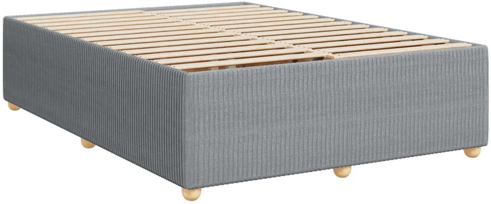 Spyruoklinė lova su čiužiniu Šviesiai pilka 140 x 200 cm